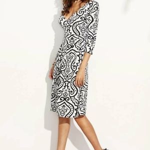 Black and White Print Dress